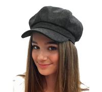 TOSKATOK® - Gorra de Vendedor de periódicos de Baker Boy en Mezcla de Lana para Mujer, 8 Paneles