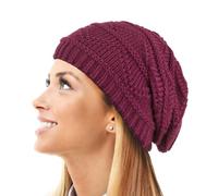 TOSKATOK Gorro de Invierno Holgado de Punto para Mujer