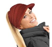 TOSKATOK Gorro para Mujer con diseño de Cola de Caballo y moño desordenado