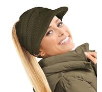 TOSKATOK Gorro para Mujer con diseño de Cola de Caballo y moño desordenado