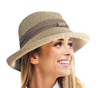 TOSKATOK® Ladies Womens Sombrero para el Sol de Verano Ajustable Moda Plegable Protege de los Rayos UV