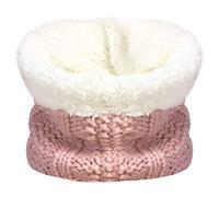 TOSKATOK Niños Niñas Invierno Rib Seed Stitch Térmico Cálido Acogedor Forro Polar Calentador De Cuello Snood Bufanda Con Conjunto De Gorro