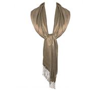 TOSKATOK Señoras para mujer con estilo Brillo Chispa de noche Pashmina Wrap Stole con acabado borla