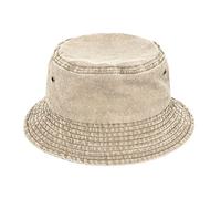 TOSKATOK Sombrero de Pescador Cubo y Sombrero para el Sol Algodón Puro Lavado Protección Solar UV Transpirable Playa Vacaciones Viajes