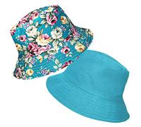 TOSKATOK® UPF 50+ Gorro de Pescador de algodón Floral Reversible para Mujer
