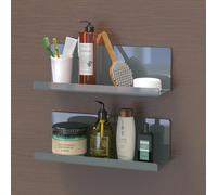 Toski Estanterias de Pared 2pz, Estante Pared montados en la Pared, Estantes Ducha para,Estantes flotantes de Pared, Autoadhesivo, acrílico, Gris