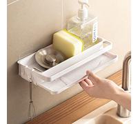 Toski Organizador de Fregadero para Utensilios de Cocina, Cepillo de Esponja para escurridor, Sink Caddy Soporte con Bandeja extraíble y Toallero