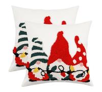 Tosleo Juego de 2 fundas de almohada de Navidad de 18 x 18 pulgadas, funda de almohada de Papá Noel para decoración de fiestas de vacaciones, funda de cojín suave de invierno para sofá, cama, sala de