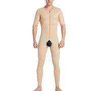 TOSOFT Fajas Moldeadoras For Mastectomía For Hombres Fajas De Compresión For Abdominoplastia De Grado Médico Faja De Compresión For Después De La Cirugía De Liposucción(Beige,XXXL/XXX-Large)
