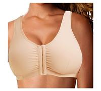 TOSOFT Sujetadores De Mastectomía con Soporte Completo Y Comodidad For Cirugía Postoperatoria De Cáncer De Mama Sujetador De Algodón con Cierre Frontal For Uso Diario (Color : Beige, Size : M/Medium)