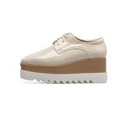 TOSOFT Zapatos Oxford De Charol 2025 For Mujer Con Plataforma Gruesa Y Punta Cuadrada Zapatillas Elegantes For Caminar En Otoño.(Apricot,34 EU)