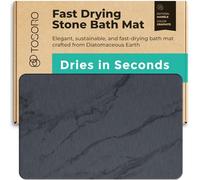 TOSORO, Alfombra de baño o ducha de piedra antideslizante de tierra de diatomeas, tapetes de baño absorbentes de secado rápido, diseño elegante y moderno, fácil de limpiar, 60 x 38 cm, Grafito
