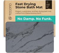 TOSORO, Alfombra de baño o ducha de piedra antideslizante de tierra de diatomeas, tapetes de baño absorbentes de secado rápido, diseño elegante y moderno, fácil de limpiar, 60 x 38 cm, Grafito