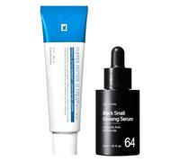 TOSOWOONG Dúo Antiedad K-Beauty, Sérum Black Snail Ginseng y Crema Copper Peptide 12, Skincare Coreano con Mucina de Caracol, Ginseng, GHK-Cu, 12 Péptidos para Hidratación y Reafirmación