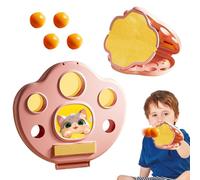 Toss and Catch Ball Set | Ball Catch Game Paddle | Kids Outdoor Interactive Toys | Outdoor Throwing Catching Game | Double-Player Cat Paw Shaped Paddle Ball Set For Backyard Lawn Garden