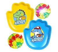 Toss and Catch Ball Set - Light Up Game, Outdoor Sports Toy with Light Up Suction Cup Ball and Palm Stick | Interactive Toss Catch Game for Kids, Beach, Yard, Playground, Birthday, Christmas