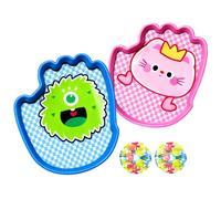 Toss And Catch Set - 17.5x21.5cm, Ball 6cm, Ball Catch Game, Lightweight Design | Kids Paddle Toy, Interactive Play Set For Outdoor Park, Garden, Kindergarten, Family Playtime, Development Games