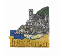 Tossa de Mar Girona España Imán de nevera 3D recuerdo de viaje decoración de nevera calcomanía magnética colección artesanal