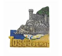 Tossa de Mar - Imán 3D para nevera de España, regalo de recuerdo, de resina, hecho a mano, Tossa de Mar, colección de decoración para el hogar y la cocina