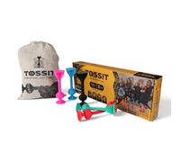 TOSSIT Dardos Ventosa Silicona, Family Pack | Juego de interior y exterior, se adhiere a ventanas, suelos, mesas y coches, 9 modos, 2-4 jugadores, desde 3 años, petanca