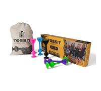 TOSSIT Dardos Ventosa Silicona, Family Pack | Juego de interior y exterior, se adhiere a ventanas, suelos, mesas y coches, 9 modos, 2-4 jugadores, desde 3 años, petanca