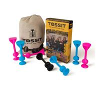 TOSSIT Dardos Ventosa Silicona, Starter Pack | Juego de interior y exterior, se adhiere a ventanas, suelos, mesas y coches, 9 modos, 2 jugadores, desde 3 años, petanca