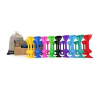 TOSSIT Juego Dardos de Silicona Ventosa - Juega con Familia y Amigos, Modos Petanca o Bocha y más! Ideal Interior Exterior, Diversión Portatil Todas Las Edades! Party Pack: 8 Colores + 2 Negros