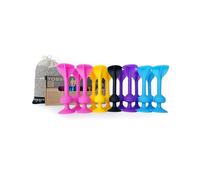 TOSSIT Juego Dardos de Silicona Ventosa - Juega con Familia y Amigos, Modos Petanca o Bocha y más! Ideal Interior Exterior, Diversión Portatil Todas Las Edades! Family Pack: 4 Colores + 1 Negro