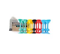 TOSSIT Juego Dardos de Silicona Ventosa - Juega con Familia y Amigos, Modos Petanca o Bocha y más! Ideal Interior Exterior, Diversión Portatil Todas Las Edades! Family Pack: 4 Colores + 1 Negro