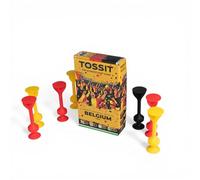 TOSSIT Juego de Dardos con Ventosa, Bocce Interior Exterior para Suelo y Pared, Silicona Resistente y Duradera, World Football Edition, Belgium
