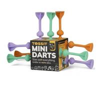 TOSSIT Mini Darts, Juego de Dardos con Ventosa, Petanca Interior Exterior para Pared y Suelo, Silicona Resistente, Juego de Mesa y Viaje, 9 Dardos, 3 Colores, Zen Edition, Lavanda Menta Caramelo