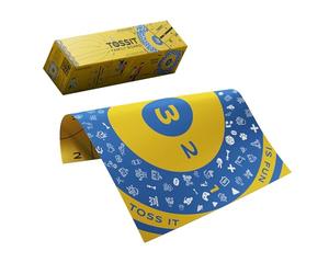 TOSSIT Tablero de Juego para Dardos, Petanca Interior Exterior, Silicona, Múltiples Modos de Juego, Diversión con Amigos y Familia, Transportable y Rodante, Versión Family