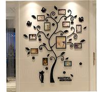 TOSSPER del Marco De La Foto del Árbol De La Familia 1pc Acrílico 3D Cuadro De La Pared Pegatinas Removibles Arte Cartel De La Pared Adhesivos para La Sala De Estar Dormitorio