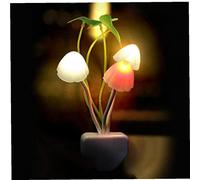 TOSSPER Novedad Seta Noche Luz Plug Light Sensor Ac110v-220v 3 Lámpara Seta Colorida Luz Noche Led Para Bebé