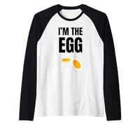 Tostada de huevo y aguacate a juego divertidos trajes y yema de huevo Camiseta Manga Raglan