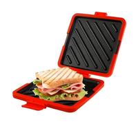 Tostada para microondas Sandwichera Tostadora para microondas resistente al calor con funda de silicona Sin electricidad Sandwichera para desayuno Parrilla Aperitivos
