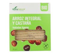 Tostadas Ligeras Arroz Integral Y Castaña Soria Natural Bolsa Hermética 95 G (25 X 3.8 G)/Estuche.