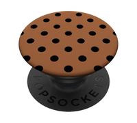 Tostado y Negro Grande Lunares Estética Femenina Boho Vintage PopSockets PopGrip Adhesivo