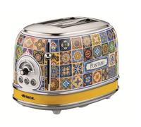 Ariete 155 Positano tostador, 810W, 2 rebanadas, 6 niveles de dorado, bandeja de migas, función de descongelación, expulsión automática, sin pinzas