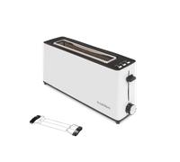 Tostador blanco Firefox AB-900, color blanco, ranura larga rebanadas, 900W - función descongelar - bandeja recogemigas
