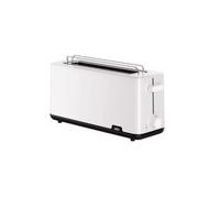 Braun Breakfast 1 HT1110WH, Tostadora con Ranura Extra Larga con 8 Niveles de Tostado, Funciones para Recalentar y Descongelar, Bandeja para Migas, Ranura de 25 cm, Potencia 1030W, Color Blanco