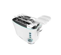 Cecotec Tostadora vertical Toast&Taste Double W, 650W, Doble Ranura ancha para 2 Tostadas, Fácil limpieza, Apagado y pop-up Automático, Incluye pinzas extracción, Bandeja recogemigas