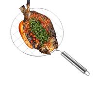 Tostador de alambre de acero - Racks redondos de cocina | Asador de alambre para barbacoa | Estantes de cocina de acero inoxidable para | Asador de alambre con asa | Sartenes de acero