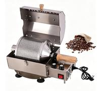 Tostador de granos de café de 500 g, acero inoxidable, 360° de calor uniforme de grano de nuez para hornear cacahuetes para cafetería, tienda de uso doméstico
