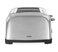Livoo - Tostadora de 4 ranuras DOD197 - Ranura ancha de 3 cm, 1500-1700 W, 3 funciones, 2 termostatos independientes ajustables (7 niveles)
