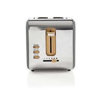 Tostador Nedis KABT510EGY 2 rebanadas 900 W acero inoxidable madera gris
