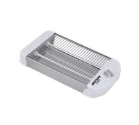 Tostador plano, 600W, 2 resistencias, temporizador mecánico, color blanco, TPB-600