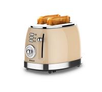 Tostador Retro SOGO Tos-Ss-5470 Pan Molde 2 Ranuras 850W (Beige)