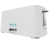 Cecotec Tostadora Toast&Taste 16000 Extra Doble White. 1630 W, 2 Ranuras largas extraanchas, Función Recalentar, Descongelar y Cancelar, Plástico, Varillas superiores, Blanco