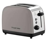 Russell Hobbs Tostadora de 2 Rebanadas [1100W] Colours Plus Moca (Ranuras Anchas, 6 Niveles Tostado, Descongelar, Recalentar, Cancelar, Acero Inoxidable, Elevación Alta, Calienta Panecillos) 26931-56